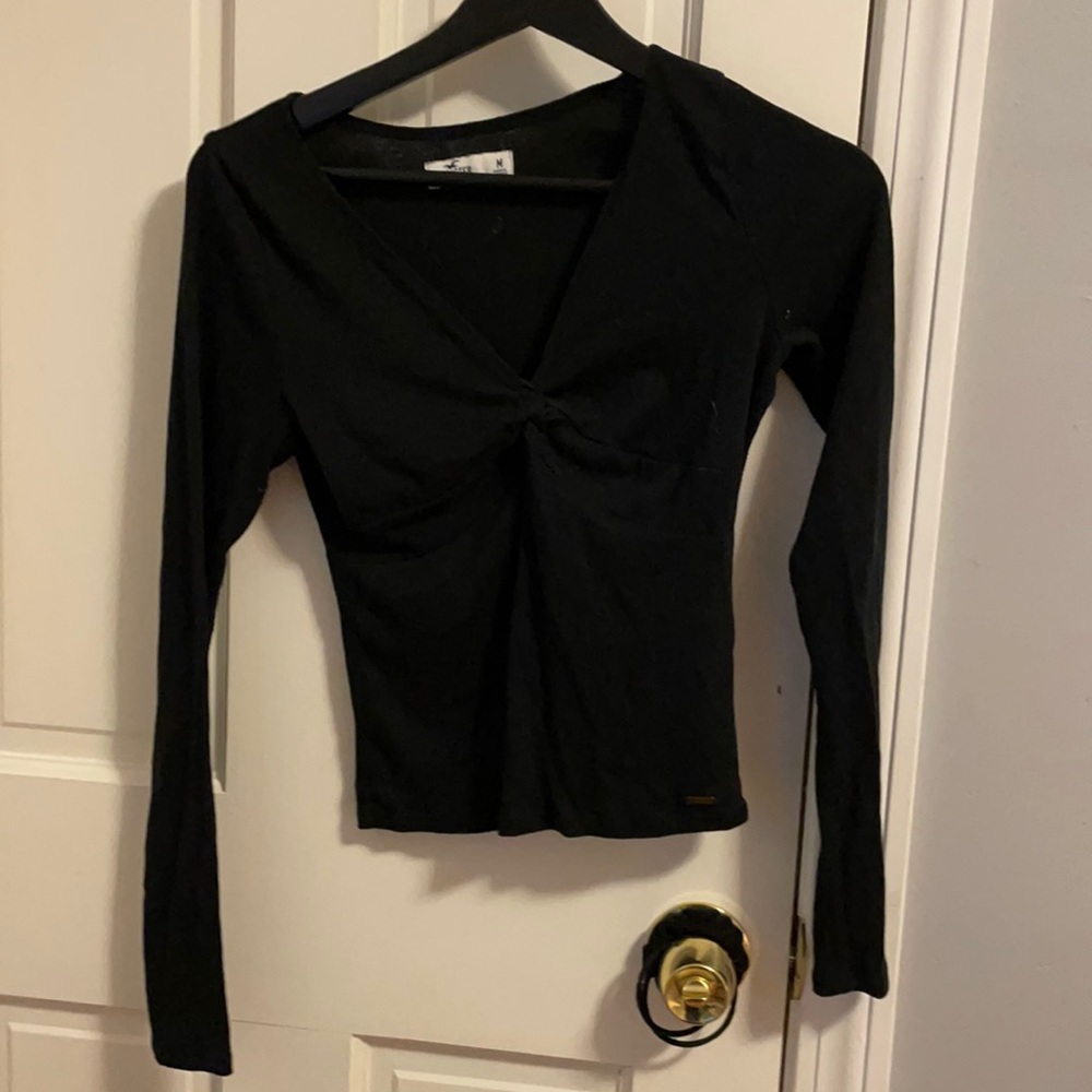 Black long sleeve top